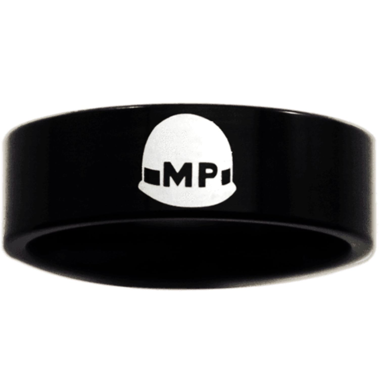 Black Tungsten US Military Police Ring - Walmart.com