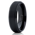 thumbnail image 1 of Black Tungsten Wedding Band Anniversary Ring Black Tungsten Ring Men & Women 6mm Black Tungsten Comfort Fit Ring, 1 of 2