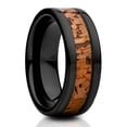 thumbnail image 1 of Black Tungsten Wedding Ring,8mm Wedding Ring,Cork Wedding Ring,Tungsten Carbide Ring,Engagement Ring, 1 of 4