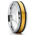 thumbnail image 1 of Black Tungsten Wedding Ring,Anniversary Ring,Engagement Ring,Tungsten Carbide Ring,Unique Wedding Ring, 1 of 4