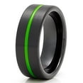 thumbnail image 1 of Black Tungsten Wedding Ring,Green Wedding Ring,Tungsten Wedding Band,Anniversary Ring,8MM Wedding Ring,Green, 1 of 3