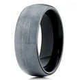 thumbnail image 1 of Black Tungsten Wedding Ring,Gunmetal Wedding Ring,Black Tungsten Band,Anniversary Ring,Engagement Band, 1 of 3