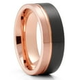 thumbnail image 1 of Black Tungsten Wedding Ring,Rose Gold Tungsten Ring,Engagement Ring,8mm Wedding Ring,Anniversary Ring,Engagement Ring, 1 of 4