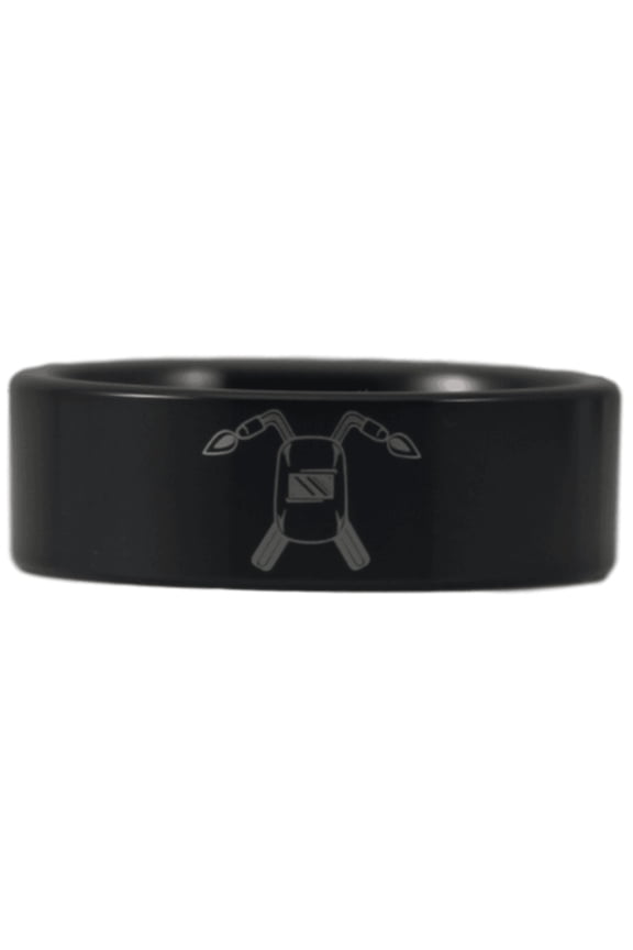 Black Tungsten Welder Ring