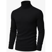 Black Turtleneck Men Long Sleeve Knitted Shirt Ultra SoftTurtle Neck Sweater James For Men M
