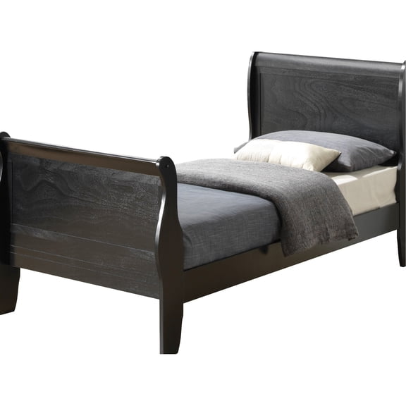 Black Twin Bed, 44"h X 41"w 87"d - Timeless Design, Build For Bedroom, Assembly Bedroom Style Bed Bedrooms Particle Board, 87"d, Seamless Fit In Space, Space