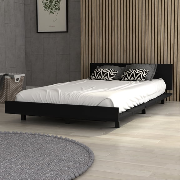 Black Twin Bed - Streamlined Design For A Contemporary Bedroom Aesthetic Provides Relaxing Sleep Space