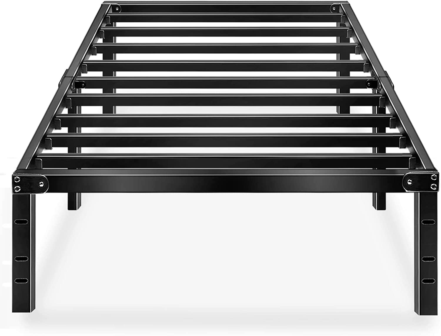 Black Twin Metal Bed Frame No Boxspring Needed 14 Inch Beds Frames with