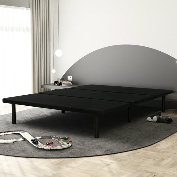 Black Twin Platform Bed Frame With Upholstery - For Bedrooms, Guest Rooms, Apartments, Dorms Space Saving, Material, Underbed Storage Option Easy To Assemble And Install In Ideal For Mattress