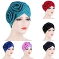 thumbnail image 1 of Black Twisted Head Wraps Polyester Thread African Head Wraps for Black Women Chemo Cancer Cap Braid Hair Cover One Size, 1 of 2