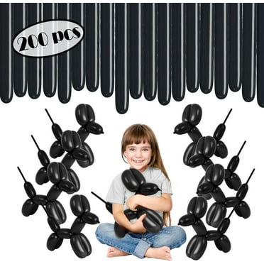 Black Twisting Balloons - Long Balloons - 200 Pack