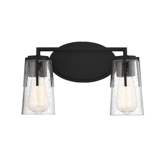 Black Two Light Bath Bar from the Sacremento Collection