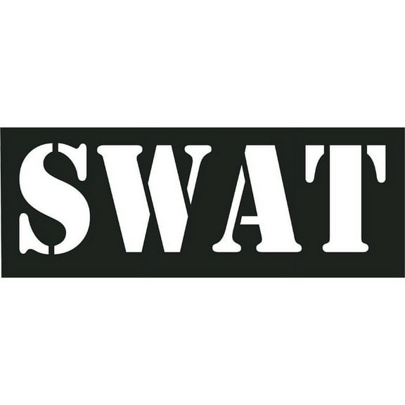 Black - Two Piece SWAT Patch Set with Hook Back