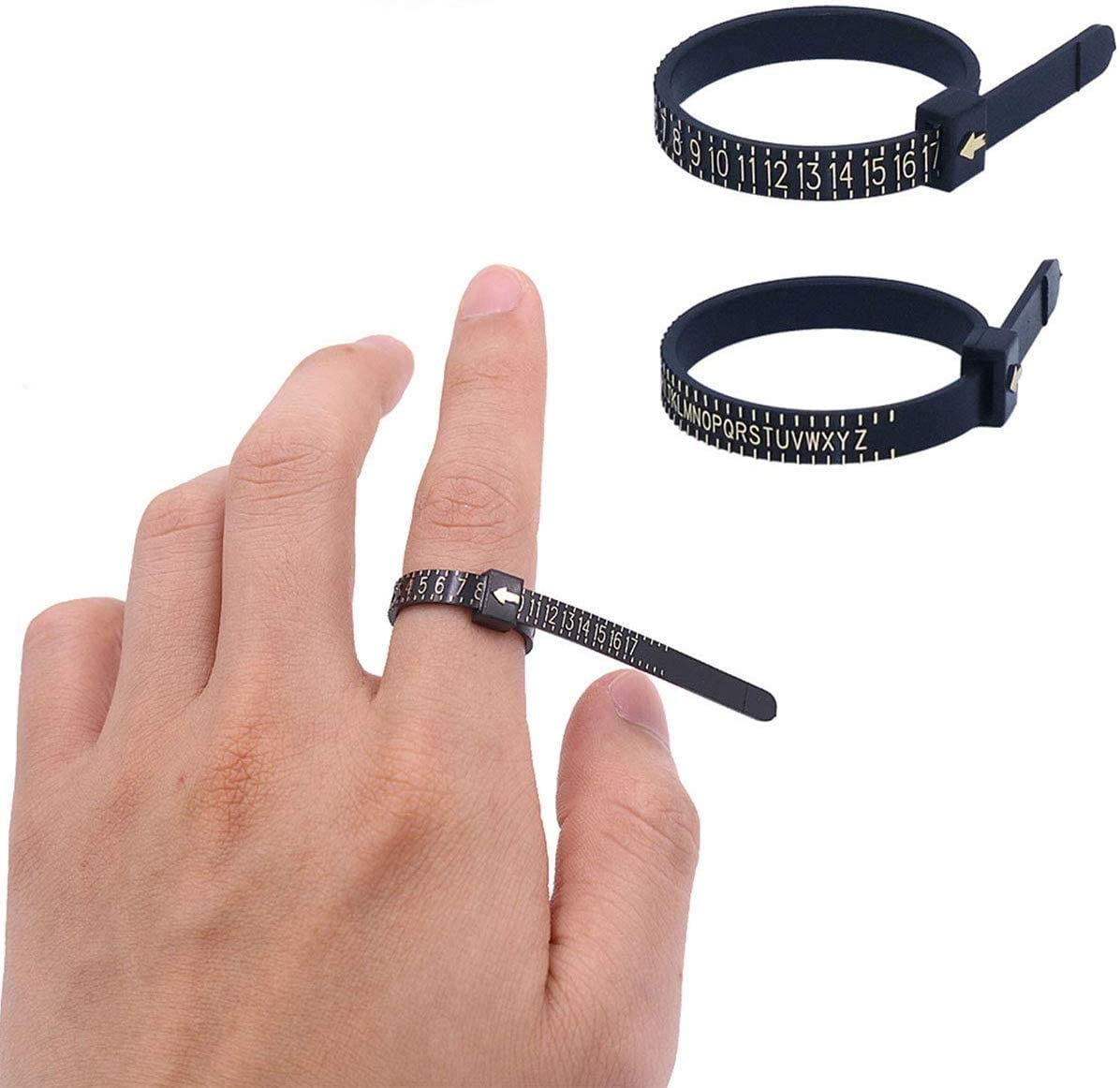 6pcs Ring Sizer Measuring Tool Set with Ring Mandrel US 1-13 Size Black  Ring & Transparent Ring Sizer Adjuster for Loose Rings - AliExpress