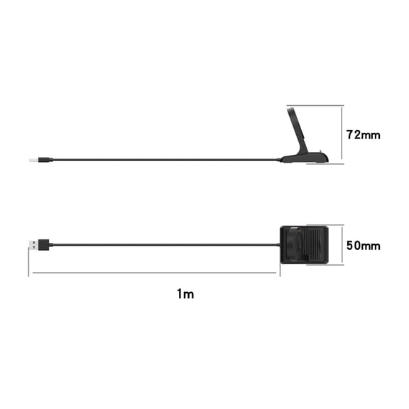Black USB Magnetic Charging Cradle Dock Cable Portable Adapter Smart Watch Accessories for TicWatch Pro 3/Pro 3 GPS/Pro 3 LTE