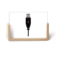 thumbnail image 1 of Black USB Plug Charging Cable Pattern Photo Wooden Photo Frame Tabletop Display, 1 of 5