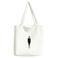 thumbnail image 1 of Black USB Plug Charging Cable Pattern Tote Canvas Bag Shopping Satchel Casual Handbag, 1 of 3