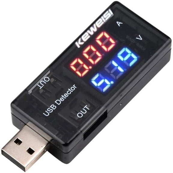 Black USB Power Meter,USB Current Meter,3-9V 0-5A Voltage Tester Multimeter,LCD Digital Multimeter Current Tester Voltage Detector,USB Tester DC LED Display Multi Testers Tools