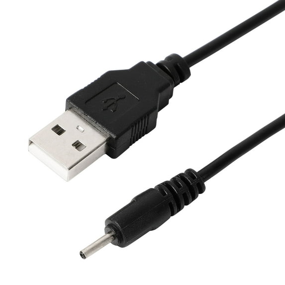 Black USB Replacement Charger Cable, Fast Charging Cord DC 2.0mm for Nokia