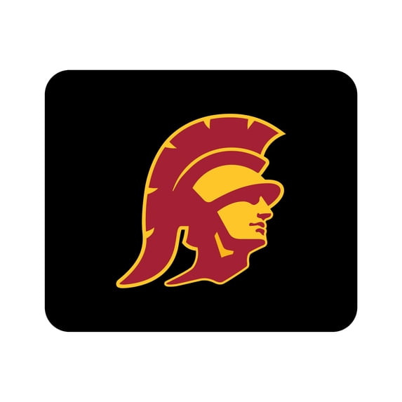 Black USC Trojans Mascot Logo Mouse Pad