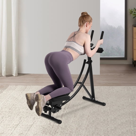 Black Ultimate Core Workout, Ab Exercise Machine for Home Use, Less Stress on Neck, Back, and Shoulders, Abdominal/Core Fitness Equipment for All Training Levels
