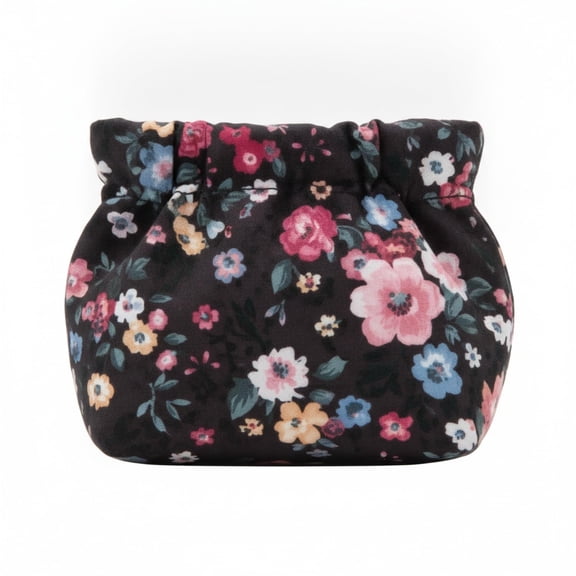 Black Ultra-Thin Flat Profile Polyester Travel Toiletry and Makeup Pouch