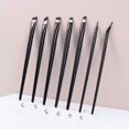 thumbnail image 1 of Black Ultra-fine Flat Head Fine Oblique Head Eyeliner Brush Beauty Makeup Tool Blade Eyeliner Brush Set -white, 1 of 4