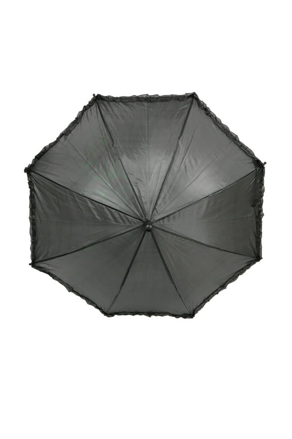 Black Umbrella with Ruffle 17.75" (Each)