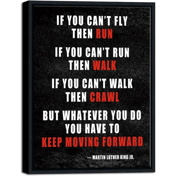 Black Unframed Keep Moving Forward Motivational Classroom Positive Quotes Inspirational Poster
