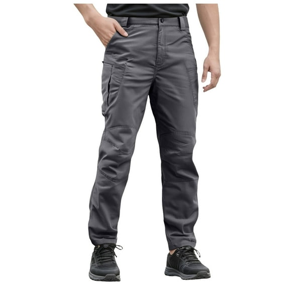 Black Uniform Pants For Men Ripstop Pants For Men Men's Tactical Pants, Water Resistant Ripstop Cargo Pants, Lightweight Work Hiking Pants, Outdoor Apparel