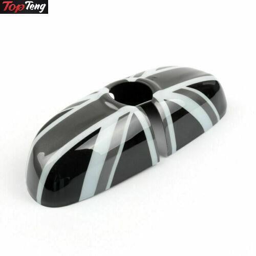Black Union Jack Flag Rear View Mirror Cover Fits 14-18 BMW MINI Cooper F56/F55
