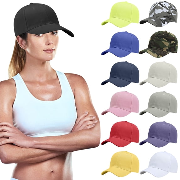 Black Unisex Baseball Cap Canvas Soft Unconstructed Plain Blank Adjustable Size Dad Hat One Size