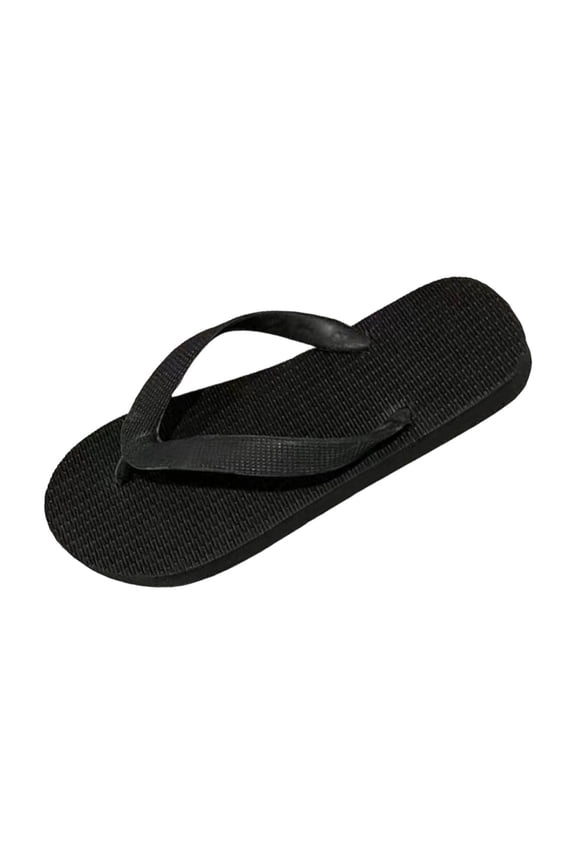 Black Unisex Chic Slides Rubber Build Non Slip Sole Plus Size Available In Classic Color Fashionable For Everyday Use In Spring And Summer For Everyone