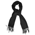 thumbnail image 1 of Black Unisex Plain Warm Large Scarf, 1 of 1