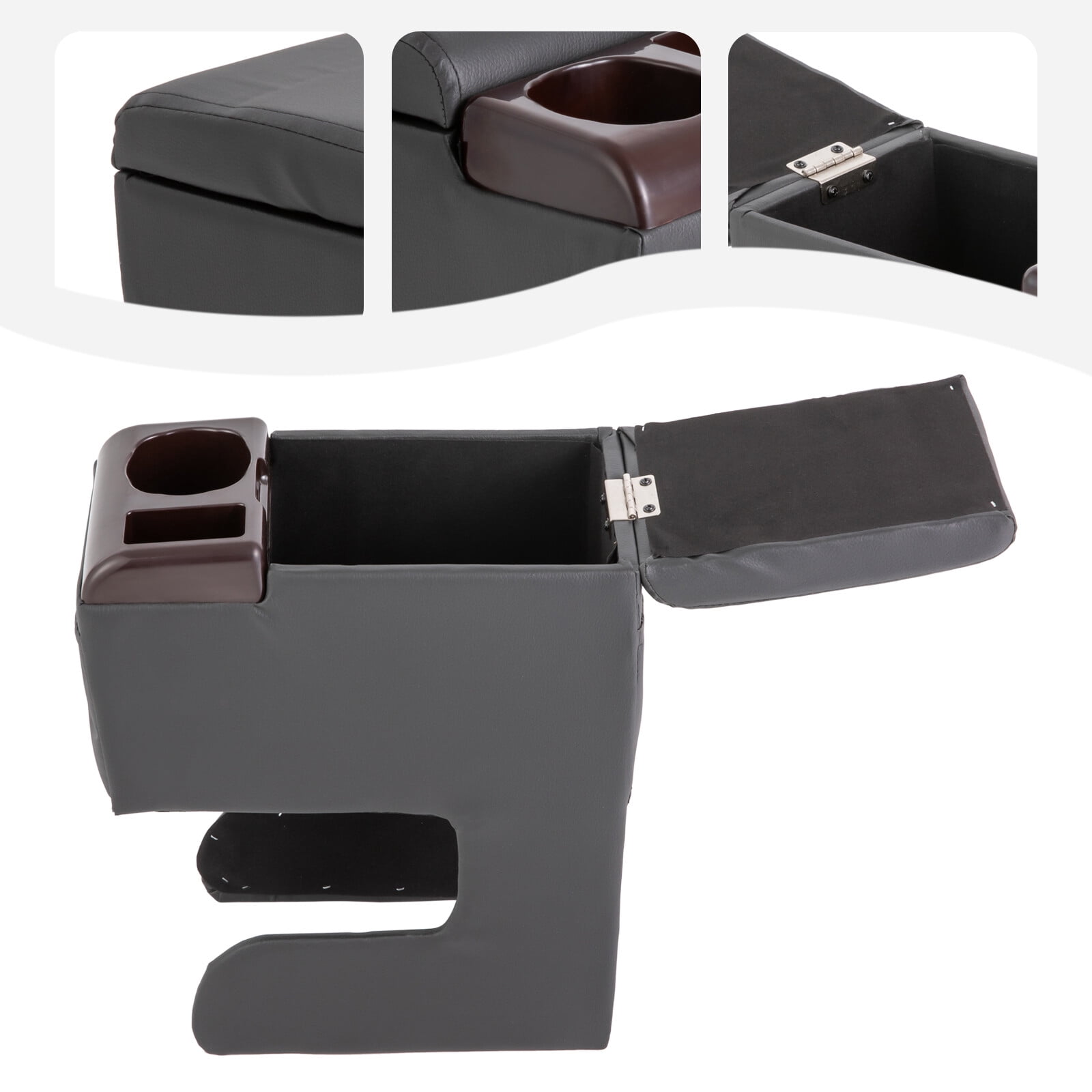 For Universal Most Car Duel Central Console Armrest Storage Compartment