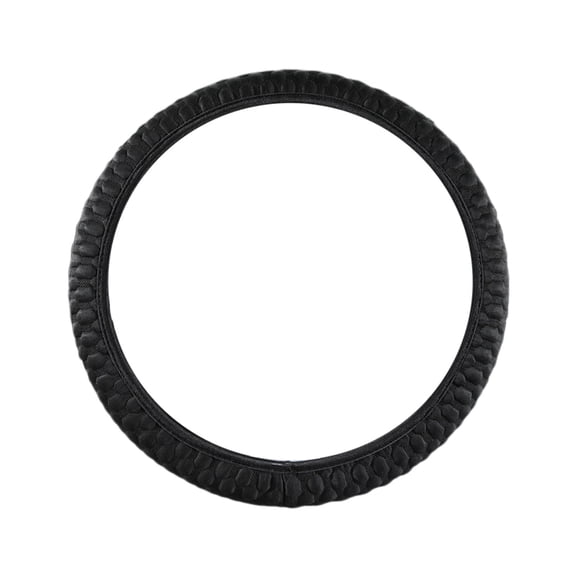 Black Universal Auto Steering Wheel Cover With Comfortable Handle And Secure Fit
