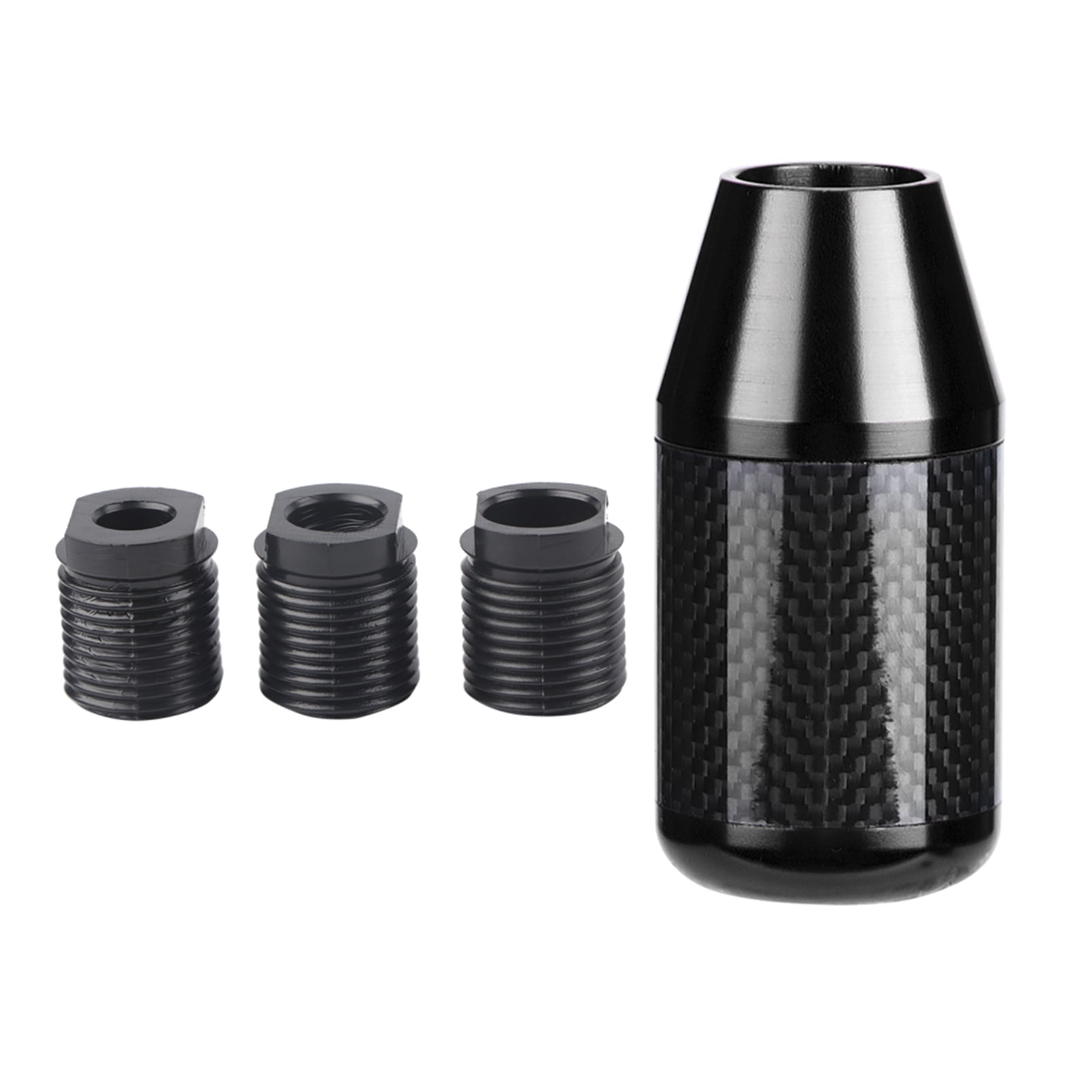 Black Universal Carbon Fiber Automatic Wave Stick Shift Knob Car