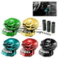 thumbnail image 1 of Black Universal Manual Wicked Skull Head Gear Stick Car Shift Knob Shifter Holloween, 1 of 5