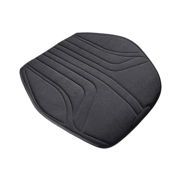 Black Universal Suede Auto Seat Protector With Half Cover And Soft Padding For Support