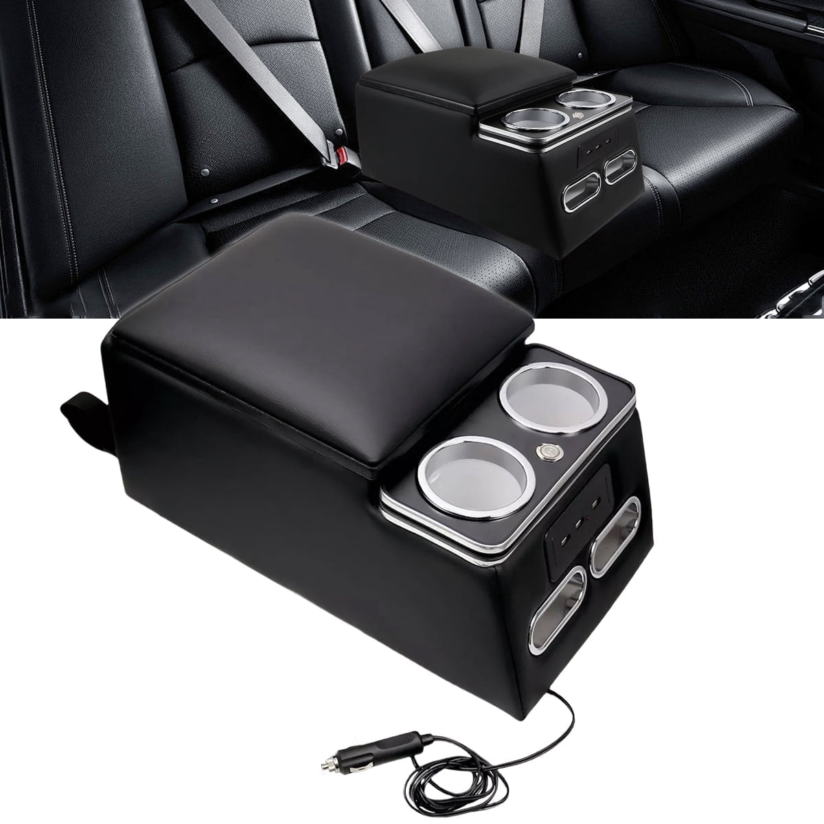 RULLINE White Universal Truck Seat/Bench Organizer , Armrest,Truck Seat - View #4