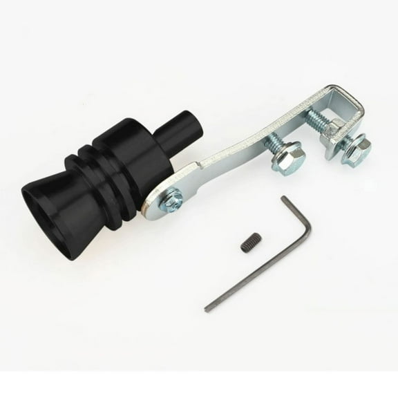 Black Universal Turbo Sound Whistle Muffler Simulator Exhaust Pipe Noise Maker For Car Truck Motorcycle Bike Scooter Tailpipe Enhancement Aluminum Construction Easy Installation Black Colo