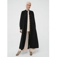 thumbnail image 1 of Black - Unlined - Button Collar - Topcoat - Refka, 1 of 7