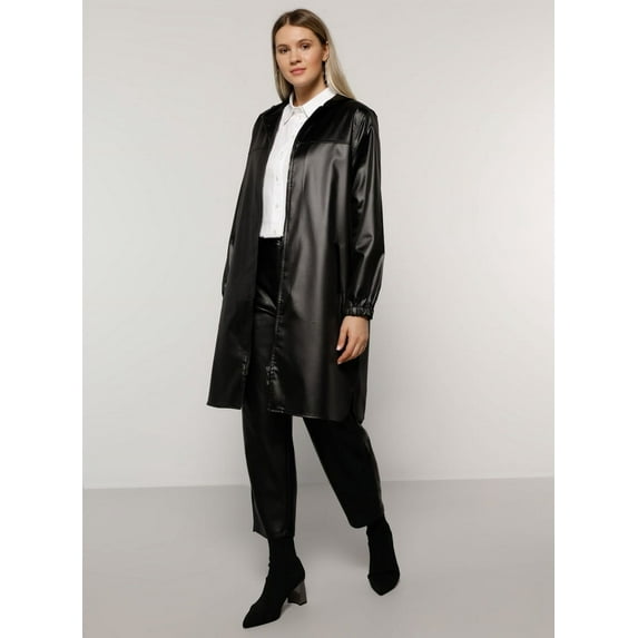Black - Unlined - Plus Size Jacket - Alia