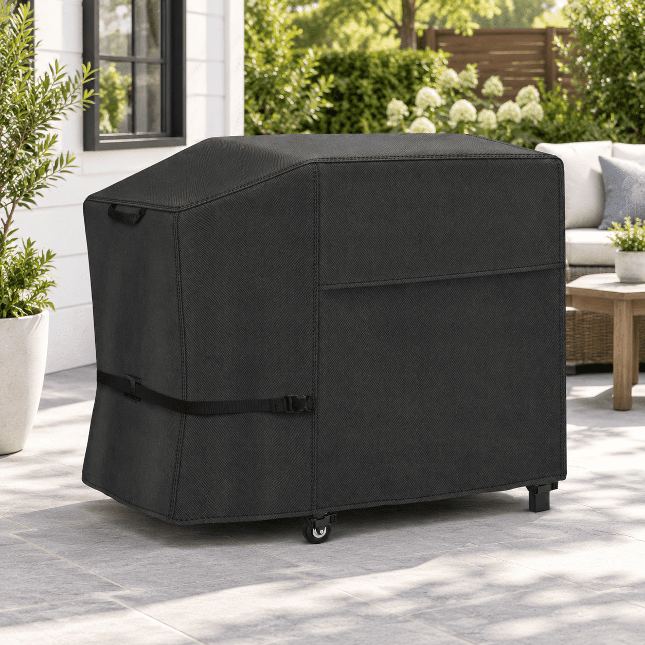 Black Up to 28 inch Single Shelf Griddle 600D Waterproof Outdoor Cover ...