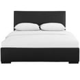 thumbnail image 1 of Black Upholstered Twin Platform Bed, 1 of 5