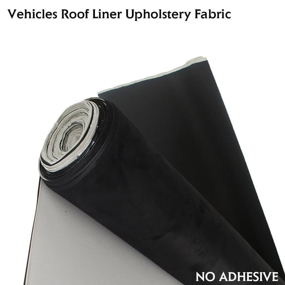 Black Upholstery Headliner Fabric Micro Suede Lining Cloth Sold by the Yard 60" x 36"