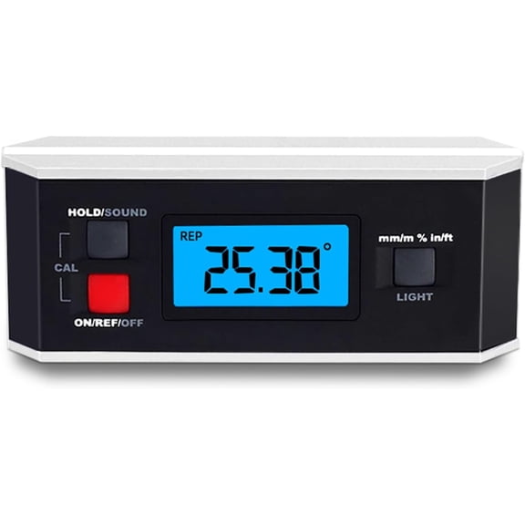 Black V-Groove Digital Angle Finder with Backlight Display - High-Precision IP65 Waterproof Magnetic Tool(ACE-QJQ)