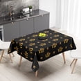thumbnail image 1 of Black VIP Tablecloth Gold Crown Stars Table Cloth Modern Luxury Table Cover for Business Campaign Dinning Kitchen Party Birthday Decoration, Rectangle 54 x 72 Inch, 1 of 4
