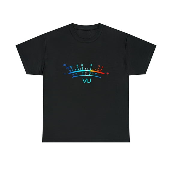 Black VU Meter dB DJ T-Shirt