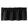 thumbnail image 1 of Black Valance Curtains 18 inches Long Blackout Toppers Living Room Kitchen Short Small Mini Little Window Curtain, 1 Panel, Rod Pocket, 1 of 6